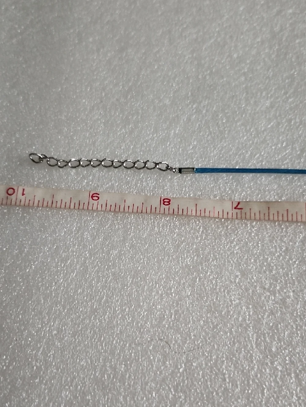 Hand Crafted Light Blue Duck Charm Bracelet / Anklet Blue Cord